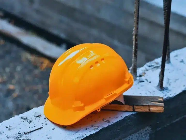 Yellow safety helmet.